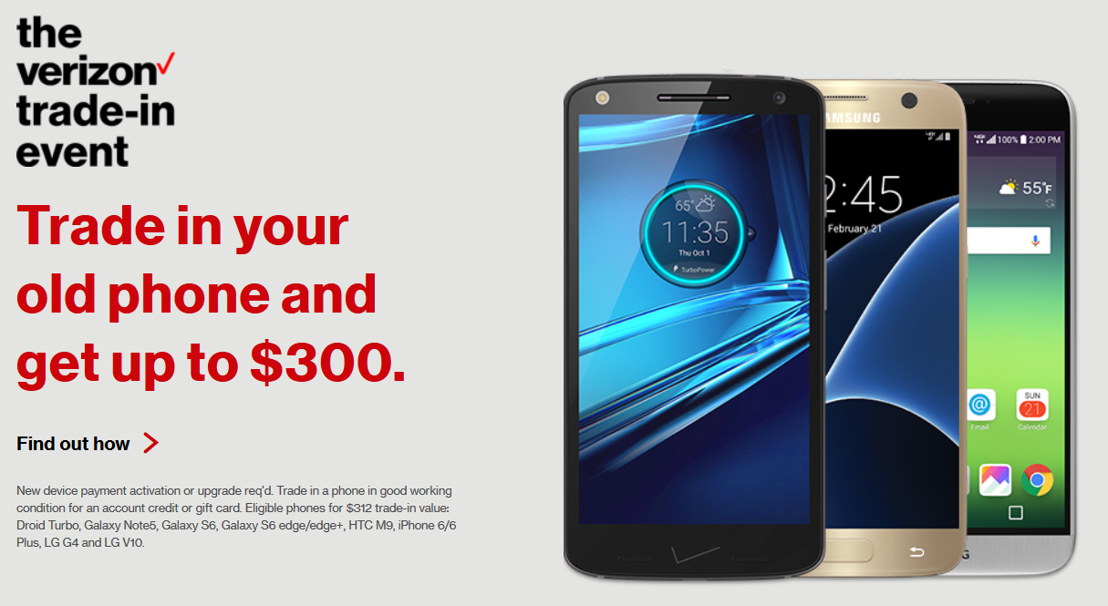 Verizon&#039;s national trade-in event starts today - Verizon&#039;s national trade-in event starts now; grab a Galaxy S7, LG G5 or iPhone 6s at a great price