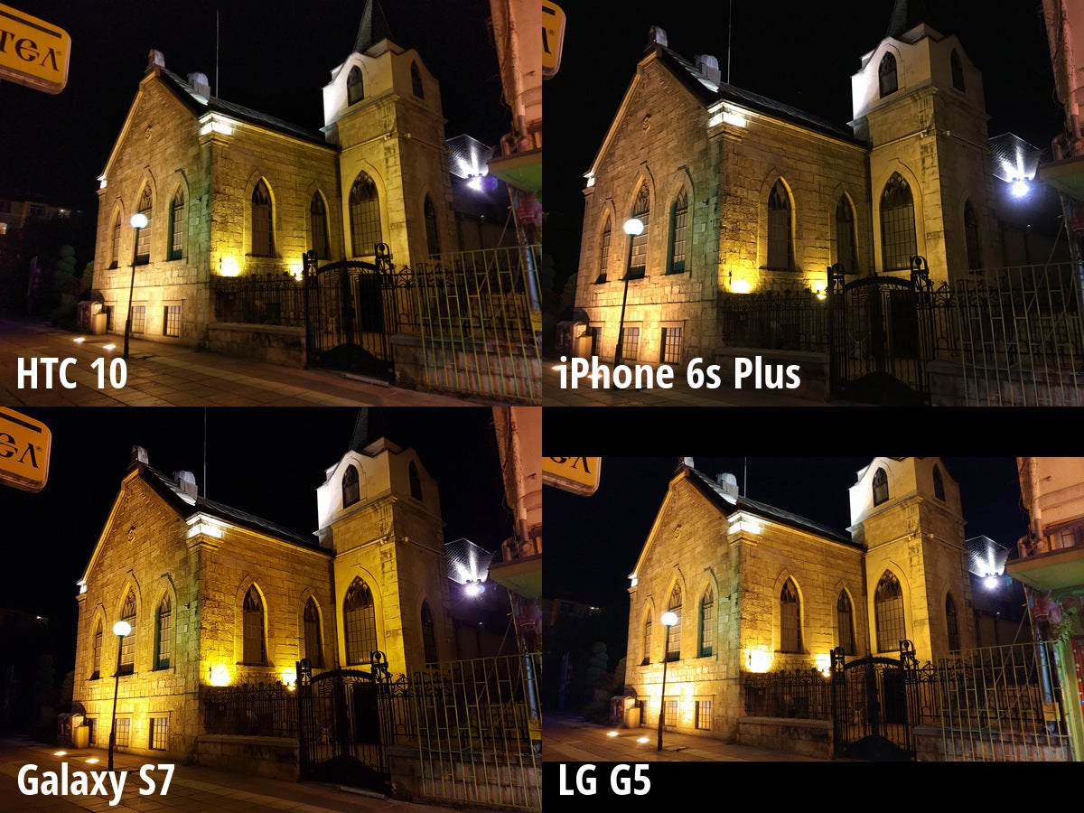 HTC 10 vs iPhone 6s Plus, Galaxy S7, LG G5: low light camera comparison