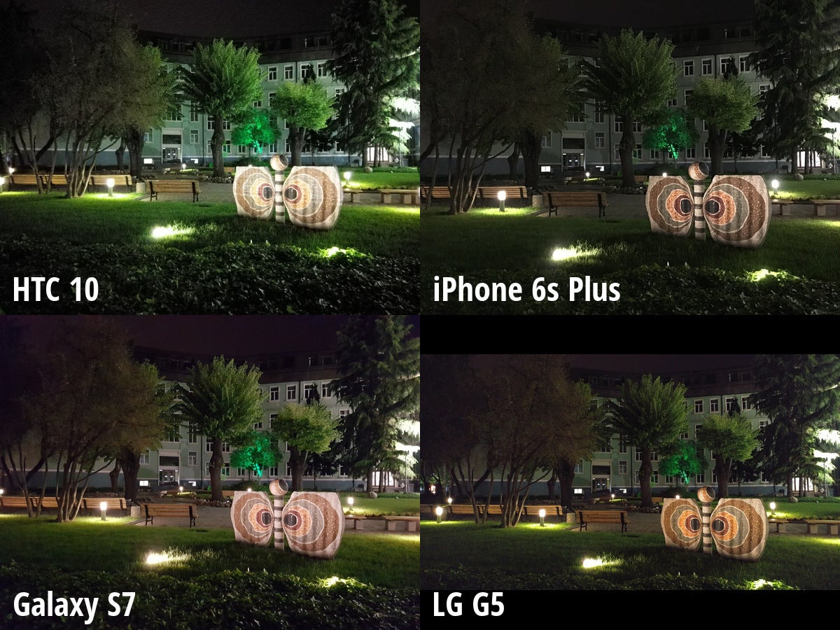 HTC 10 vs iPhone 6s Plus, Galaxy S7, LG G5: low light camera comparison