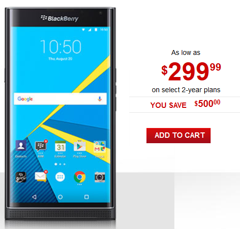 Rogers has the BlackBerry Priv on contract for the equivalent of $236.78 USD - This just might be the lowest on-contract price for the BlackBerry Priv to date