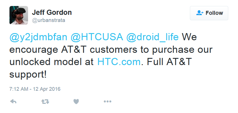 HTC&#039;s Jeff Gordon says that the unlocked HTC 10 will start shipping to the states next week - Unlocked HTC 10 will be shipped to the U.S. this coming week