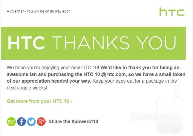 Who doesn't love a nice surprise?  - HTC teases a “small token of appreciation” for those that ordered the HTC 10 early