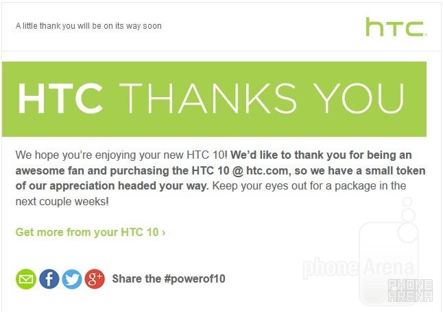 Who doesn&#039;t love a nice surprise?  - HTC teases a “small token of appreciation” for those that ordered the HTC 10 early