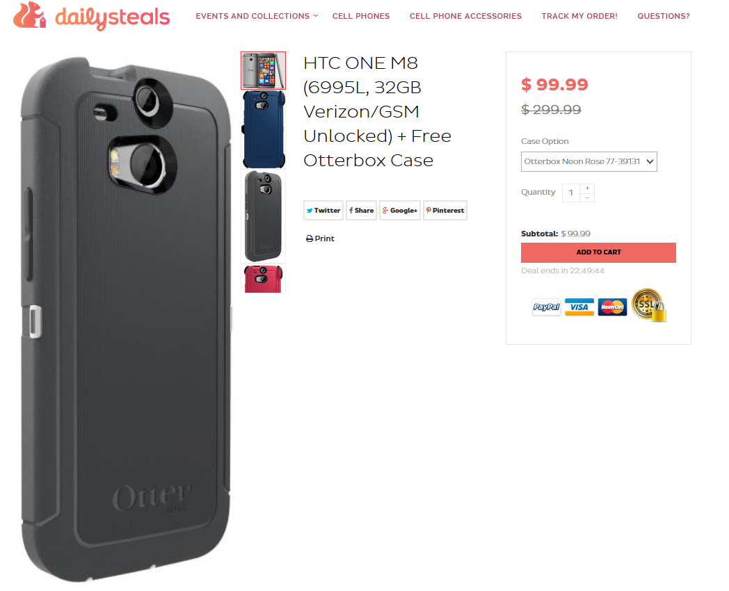 Get a refurbished Verizon HTC One (M8) for Windows with an Otterbox case for $99.99 - Verizon's HTC One (M8) for Windows just $99 including Otterbox case; deal expires Sunday night