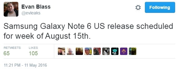 Samsung Galaxy Note 6 to be launched in the US in mid August