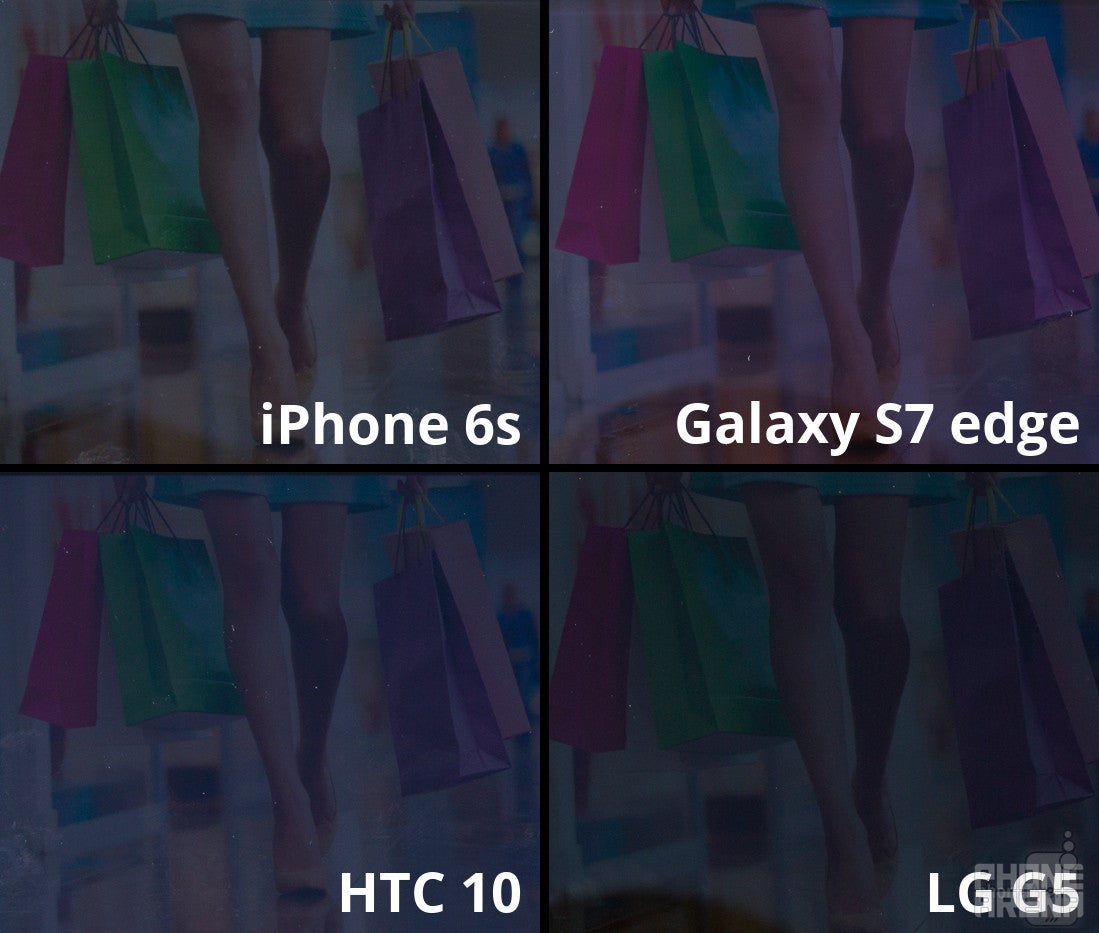 Outdoor display comparison: iPhone 6s vs S7 edge vs 10 vs G5