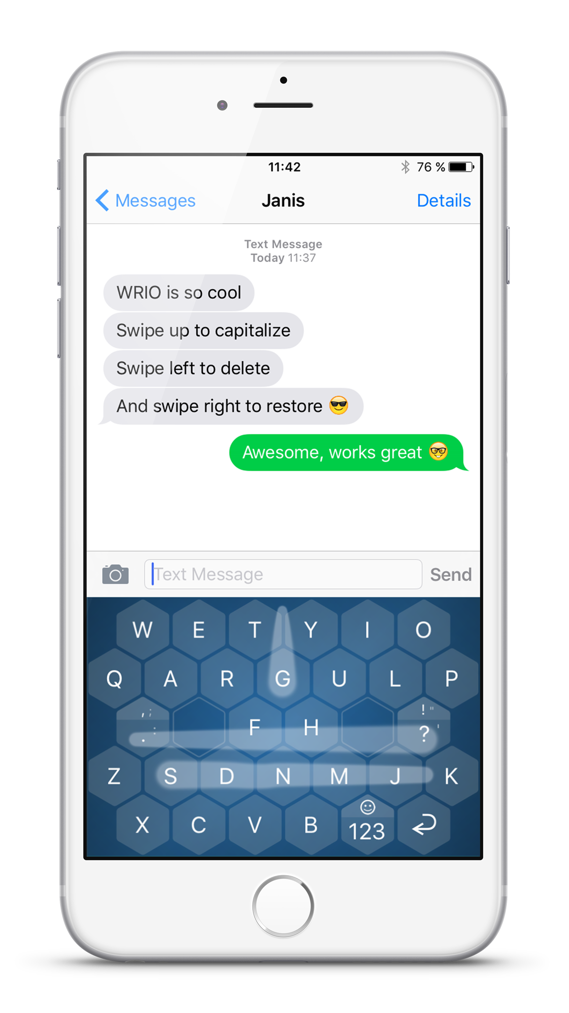 Wrio is a new keyboard app designed for fast and comfy typing