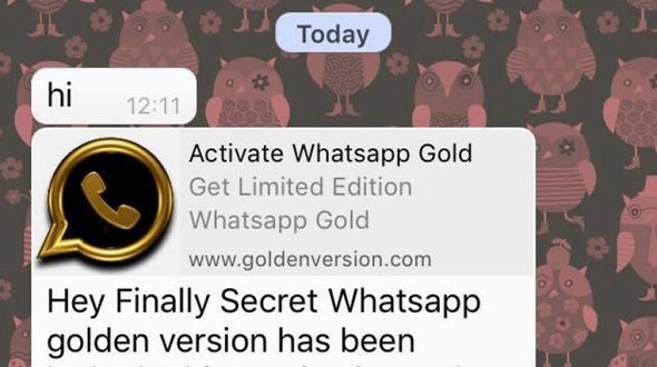 WhatsApp Gold phishing scam is making the rounds
