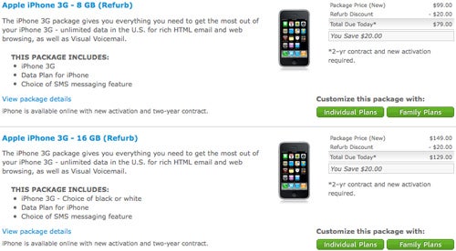 AT&amp;T drops refurbished iPhone 3G prices to as low as $79