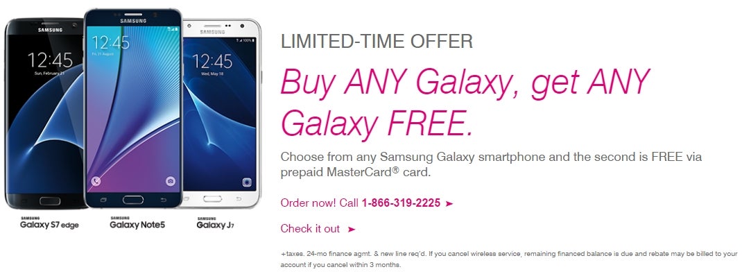 Deal: T-Mobile lets you buy any Samsung Galaxy phone, and get a second one for free