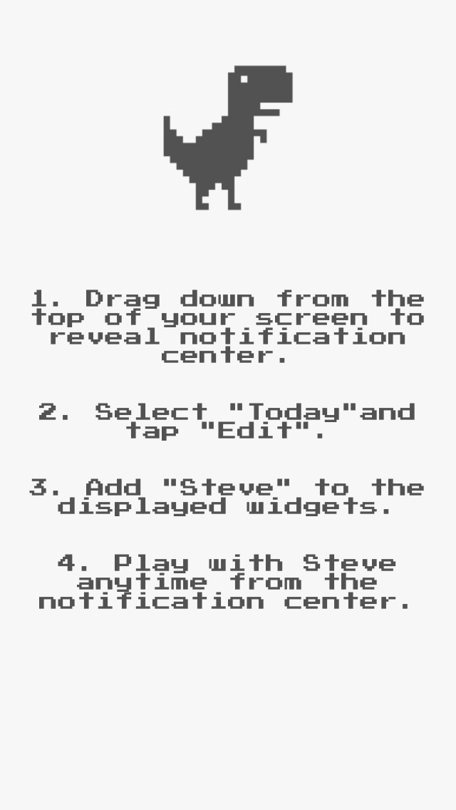 Yeah, that&#039;s basically how it all goes. - Let Steve, the dinosaur, jump all over your apps and notifications in your new favorite widget-game