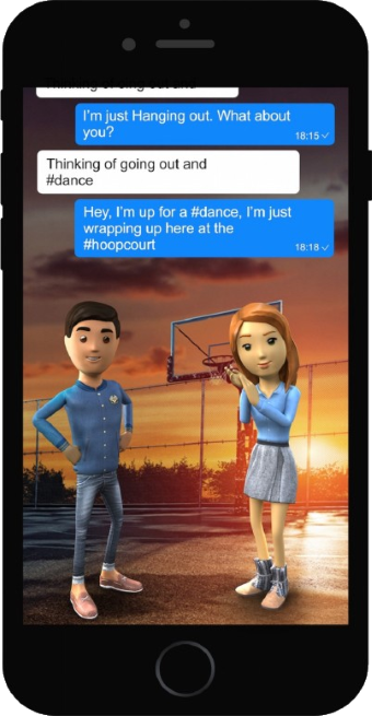 Rawr is a messenger app where you become a virtual 3D avatar and control the weather