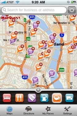 MapQuest 4 Mobile for the iPhone - Tuesday&#039;s News Bits - July 2009 edition, part 2