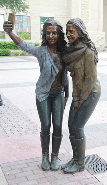 Selfie statue appears in Sugar Land, Texas to forever glorify our vain habit