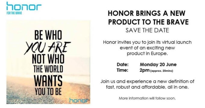 Honor to host a “virtual launch event” on June 20, new product announcement expected