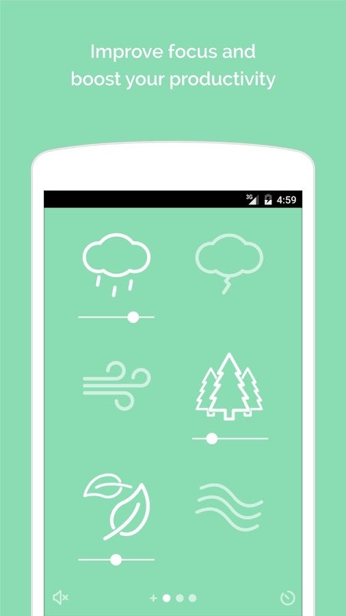 Noisli battles unpleasant noises by firing pleasant ones at your eardrums. - Noisli shuts out annoying noises and helps you focus or get some rest when you have to