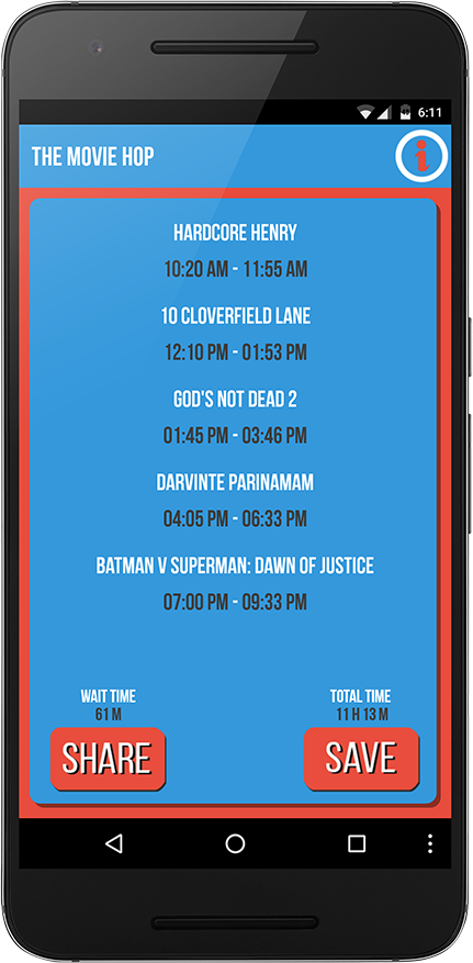 TMH has a plan and Superman will be part of it. - The Movie Hop lets you plan a movies night out with schedules and wait times all from your Android phone