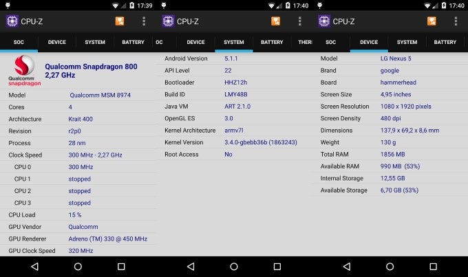 CPU Z - 5 great benchmark and system info apps to test your Android phone
