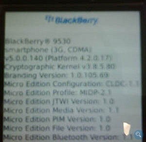 Leaked firmware upgrade 5.0.0.140 for the BlackBerry Storm 9530