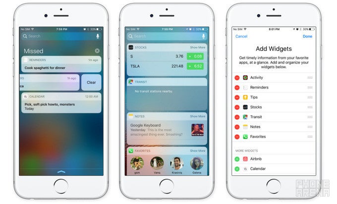 The iOS 10 notifications tray shows notifications only. Widgets are at a swipe&#039;s distance from your home screen - iOS 10 Review: fun, fresh, more functional than ever