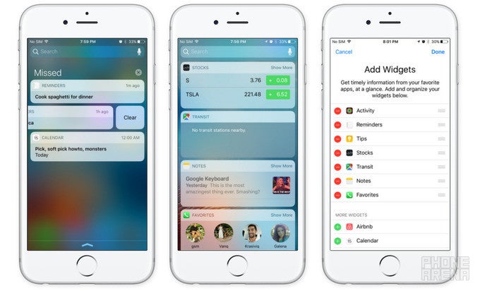 The iOS 10 notifications tray shows notifications only. Widgets are at a swipe's distance from your home screen - iOS 10 Preview: fun meets functionality in the biggest iOS update ever