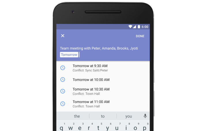 Google Calendar on Android now tells you when you're free while scheduling a new event