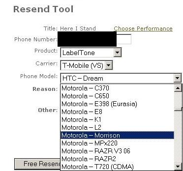 The Morrison spotted in a T-Mobile system - Motorola Morrison coming to T-Mobile on October 21?