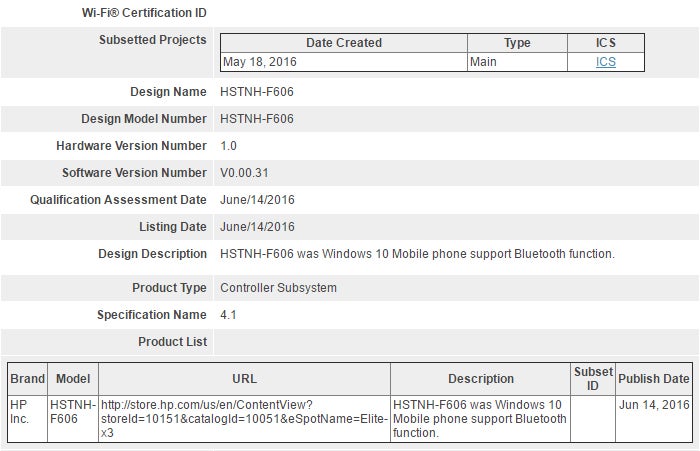 The HP Elite X3 is just around the corner, new Bluetooth and Wi-Fi certifications reveal