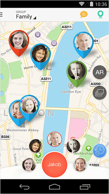 This is how Sygic&#039;s family tracker looks. - Navigation app Sygic makes its Flight Tracker available to non-paid users