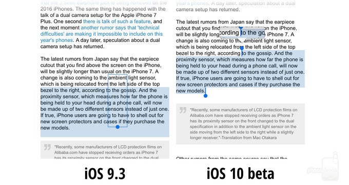 The selection rectangle seems to be gone in Safari on iOS 10 - Your iOS 10 questions answered: from using the new lock screen to removing stock apps and more