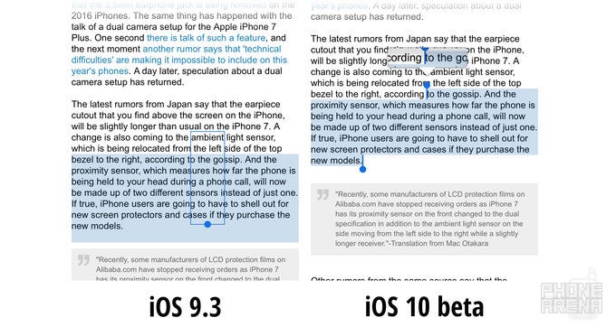 The selection rectangle seems to be gone in Safari on iOS 10 - Your iOS 10 questions answered: from using the new lock screen to removing stock apps and more
