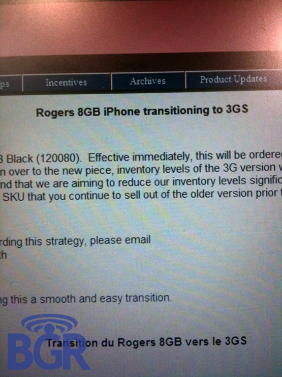 8GB iPhone 3GS coming to Rogers?