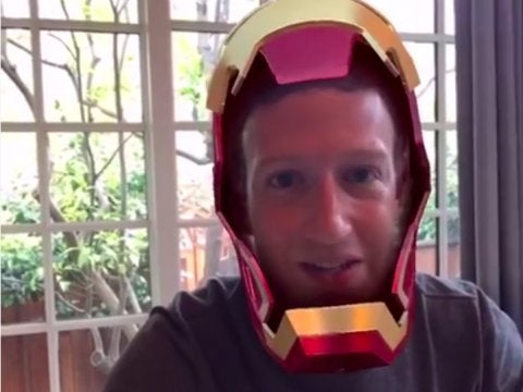 Mark Zuckerberg having fun with MSQRD's Iron Man live mask - Facebook Live about to get a lot more interesting with major update