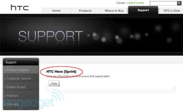 Hero to Sprint, Snap for Alltel according to HTC support site