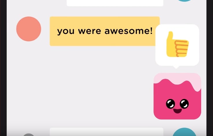 Just Dango doing its thing while being too cute for words. - Dango app suggests emoticons for your messages as you type them using maschine learning
