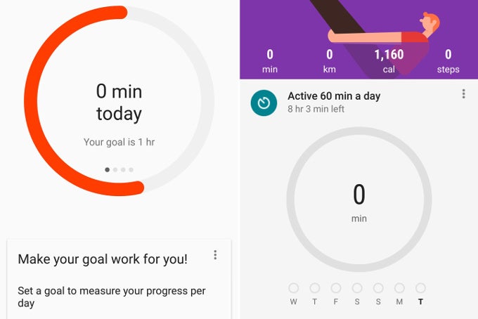 Google Fit before (left) and after (right) - Google Fit huge update is out: new look and more detailed activity goals