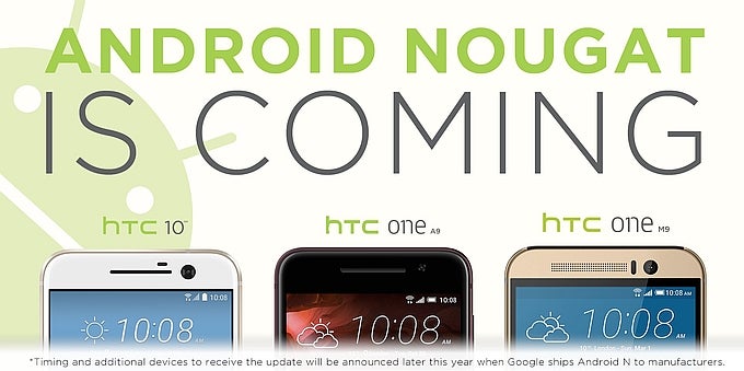 Android Nougat updates coming to the HTC 10, One M9, and One A9