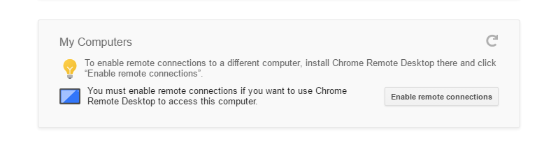 Now, click on Enable remote connections to install the remote desktop host - How to control your PC remotely using your smartphone or tablet (Android, iOS)