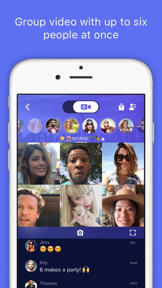 Airtime lets you chat with up to six people at once. - Airtime is a video chat app that lets you hang out with friends from anywhere around the world