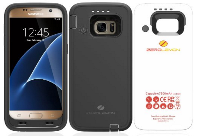 The ZeroLemon ZeroShock 7500mAh Rugged Extended Battery Case adds battery life to your Samsung Galaxy S7, while protecting it from drops and falls - Save 40% on the ZeroLemon ZeroShock 7500mAh Extended Battery Case for the Samsung Galaxy S7