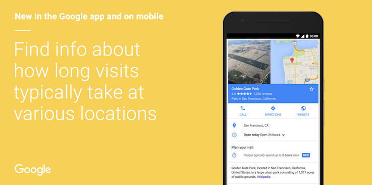 Google Search will soon tell you how long it takes to visit a certain place