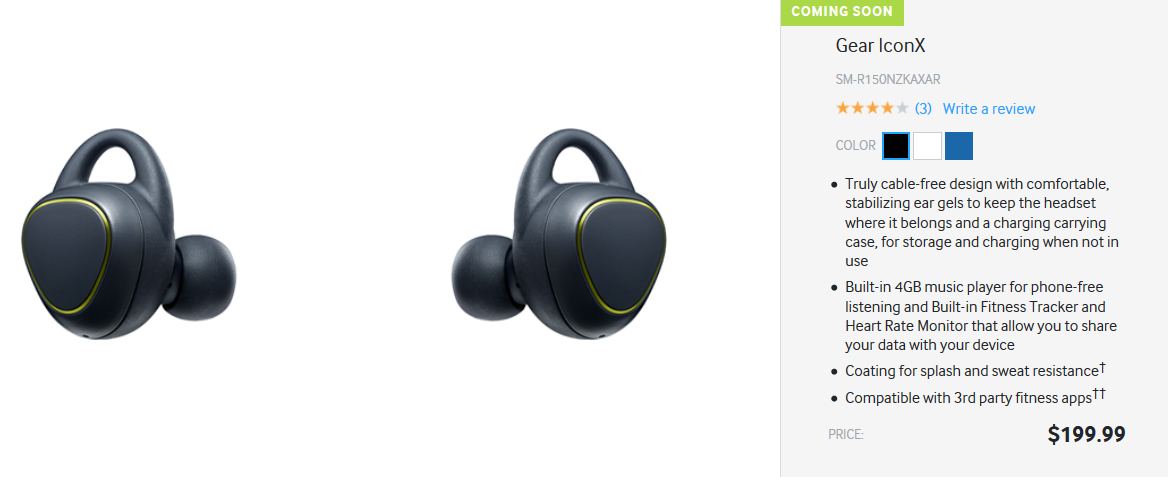 Samsung&#039;s wireless Bluetooth earbuds are official - Samsung Gear IconX wireless Bluetooth earbuds are now available in various markets
