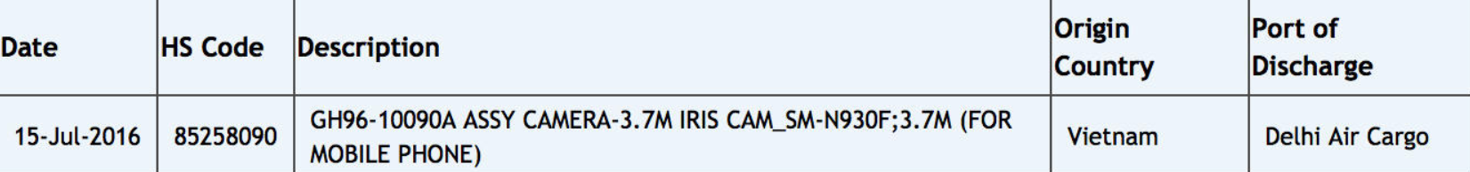 Listing on Zauba confirms the use of an iris scanner on the Samsung Galaxy Note 7 - Zauba listing confirms an iris scanner is on board the Samsung Galaxy Note 7?