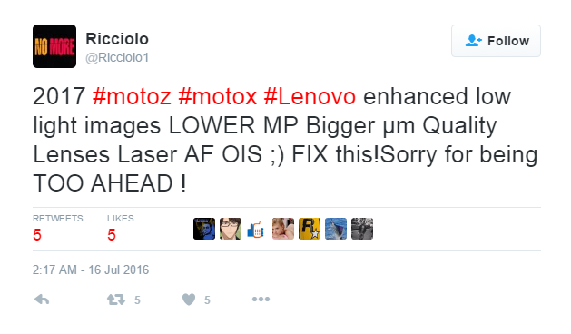 Lenovo said to be working on improving the camera for the 2017 Moto Z and Moto X - 2017 Motorola Moto X and Moto Z cameras to have larger pixels to let more light in?