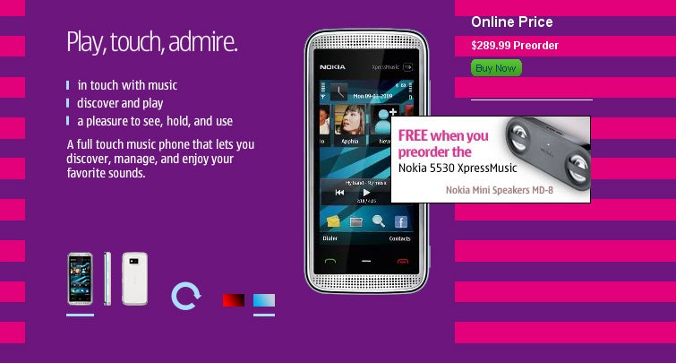 The Nokia 5530 XPM can be preordered for $289.99 - Nokia USA makes the 5530 XPM available for preorder