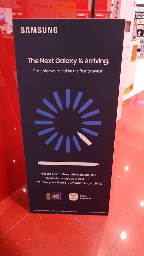 Samsung Galaxy Note 7 pre-orders to open at T-Mobile next week, already live in Dubai?