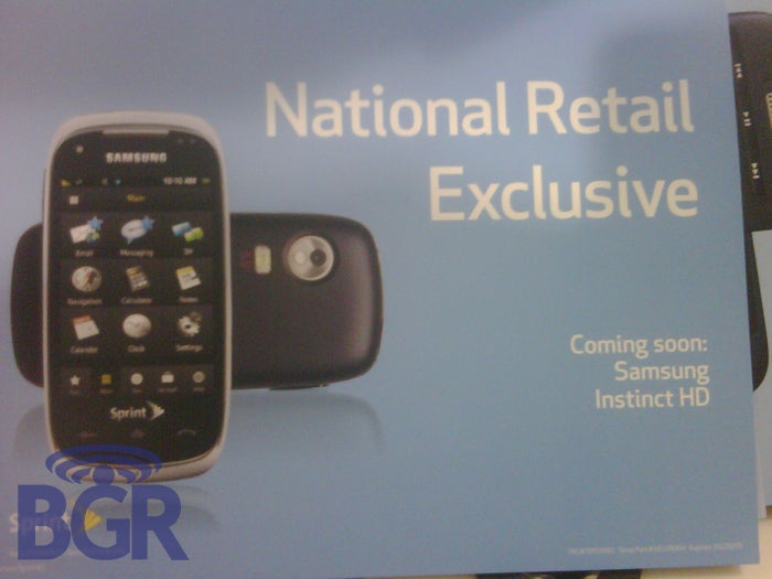 Best Buy web site shows off Samsung Instinct HD