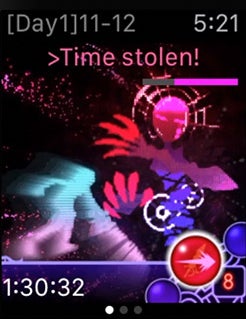 Battles in Cosmos Rings boil down to tapping a button or letting them play out on their own - Square Enix's Apple Watch RPG Cosmos Rings is now available for $5.99