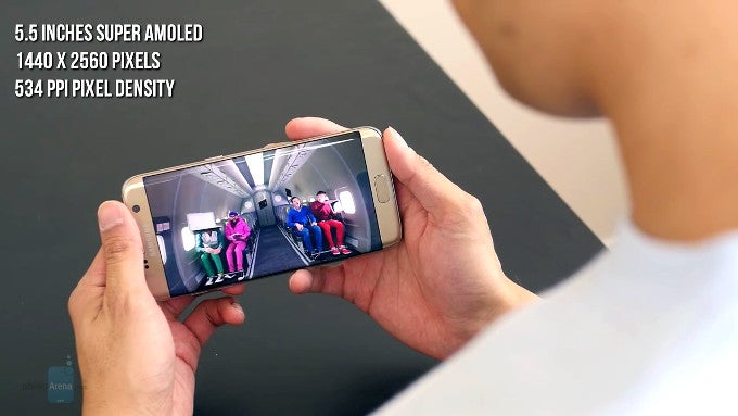 The video footage top and bottom may get a little distorted on a curved flexible display - Do Samsung's curved 'edge' displays bother you when watching video?