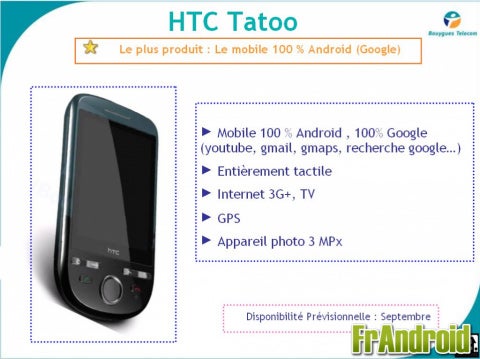 The HTC Click to roll out in France as the Tattoo